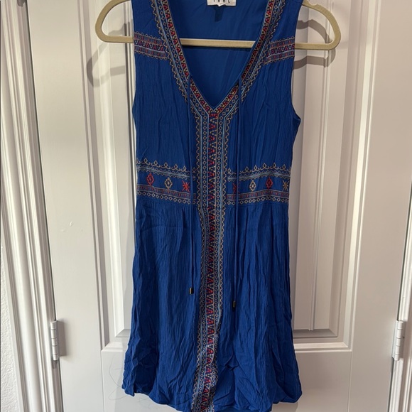 THML Blue Embroidered Dress - Picture 1 of 1